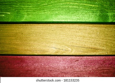 Wooden Rasta Colors. 