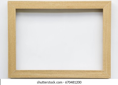 Wooden Rectangle Frame On White Background Stock Photo 670481200 ...