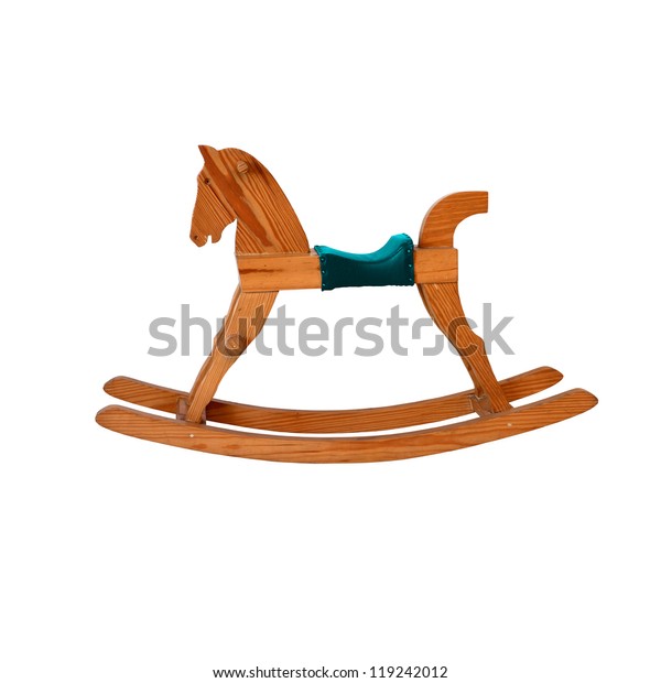 wooden rocking horse chair