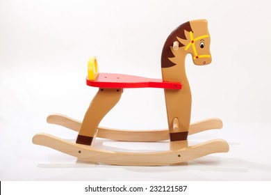 Wooden Rocking Horse. Children Toy