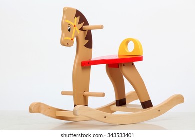 Wooden Rocking Horse. Children Toy