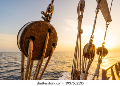 Wooden sailing ship at sea - Powered by Shutterstock