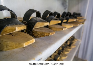 Wooden Sandals For Hammam In Istanbul, Turkey