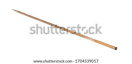 wooden school pointer isolated on white background