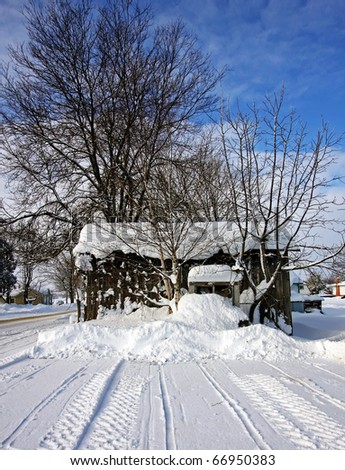 Similar – Snowy road Subdued colour