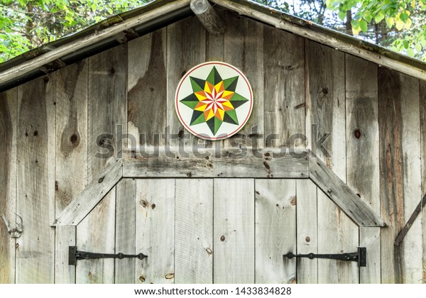 Wooden Shed Small Barn Colorful Hex Stock Photo Edit Now 1433834828