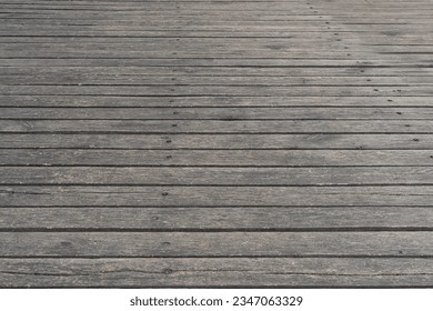 Wooden Sidewalk Texture Background, Vintage Wood Path Pattern, Natural Boardwalk Pathway Banner, Retro Wood Boards Road with Copy Space for Text