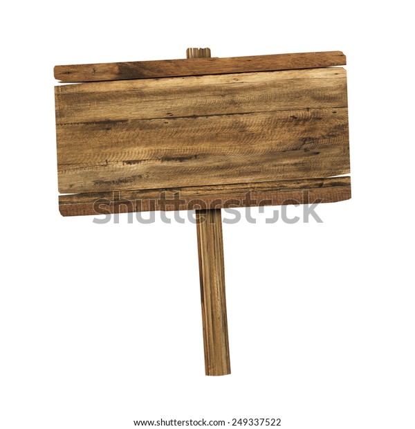Wooden Sign Isolated On White Stock Photo Edit Now