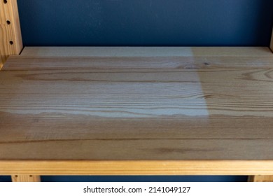 Wooden Simple Shelves Storing Things Apartment Stock Photo 2141049127