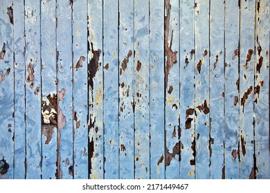 Wooden Slat Texture Of Old Train Car With Cracked Paint