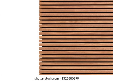 Wooden Slats. Natural Wood Lath Line Arrange Pattern Texture Background