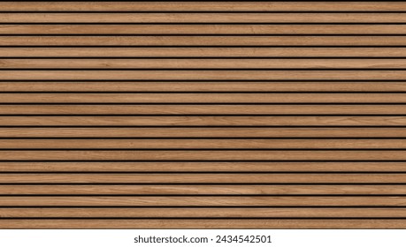 Wooden slats. Natural wood lath line arrange pattern texture background - Powered by Shutterstock