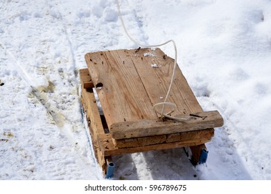 Wooden Sledge, Wooden Sled