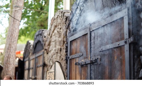 Wooden Smokehouse.