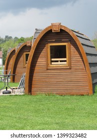 Wooden Snug Pod In A Field On A Sunny Day Glamorous Camping  Glamping 