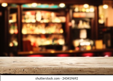wooden space and bar of free place 