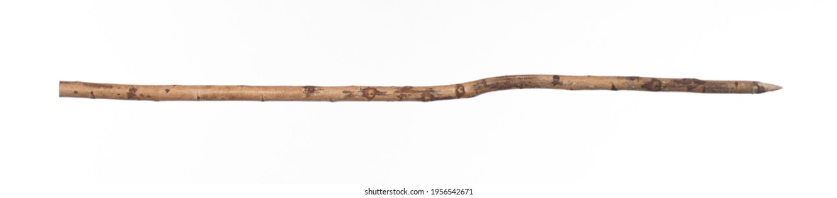 Wooden Spear Isolated On White Background