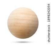 wooden sphere ball with clipping path.