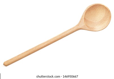 Wooden Spoon Isolated On White