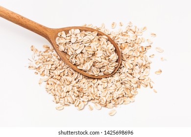 Wooden Spoon Oats On White Background Stock Photo 1425698696 | Shutterstock