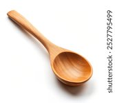 
Wooden spoon on isolated and white background