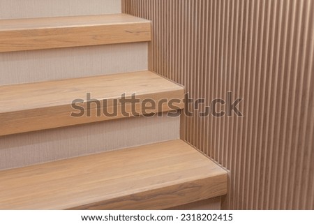 wooden stairs in a modern house interior