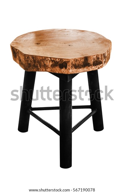 Wooden Steel Legs Simplistic Chair On Stock Photo Edit Now 567190078