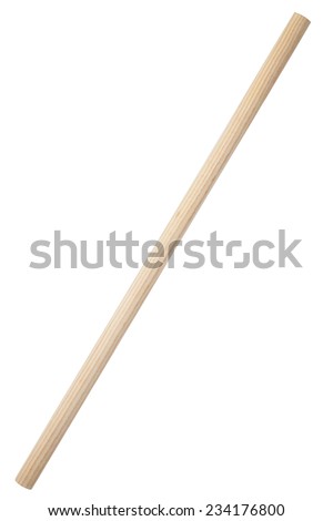 Wooden stick isolated on white background