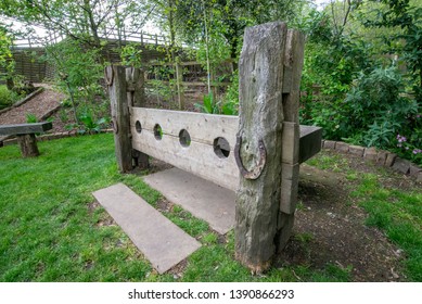 Wooden Stocks Medieval Times Use Prisoners Stock Photo (Edit Now