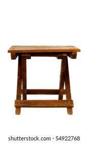 Wooden Stool Isolated