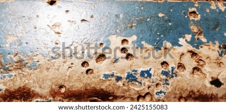 Wooden table with broken holes, aged and drying by time. The texture remains still after ages. 