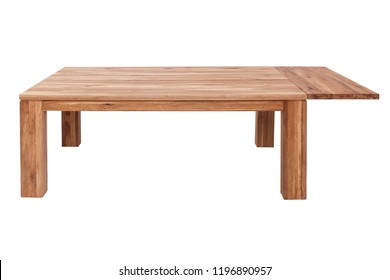 Wooden Coffee Table Front View Isolated Stock Photo (Edit Now) 1198647031