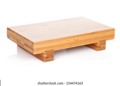 Wooden table for japanese food. Isolated on white background - Powered by Shutterstock