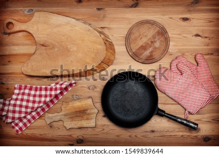 Similar – empty black round cast-iron frying pan