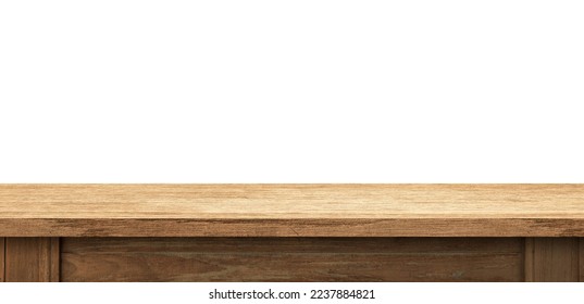wooden table template, desk mock-up - Shutterstock ID 2237884821