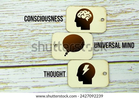 wooden tag with the words History of the Three Principles or principles of understanding which are Universal Mind, Thought and Consciousness.