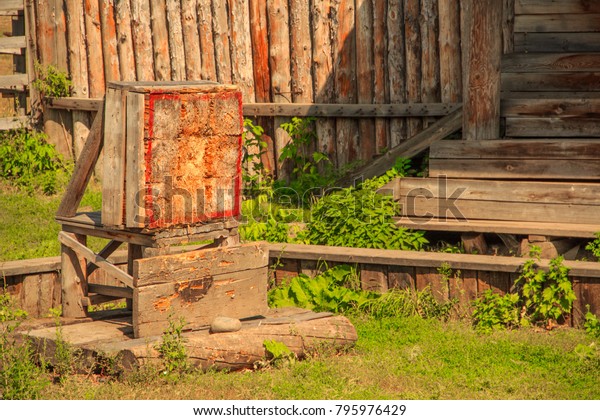 Wooden Target Throwing Knives Axes Archery Stock Photo Edit Now