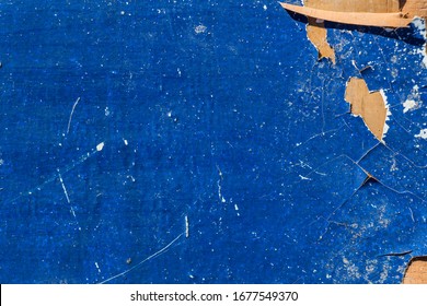 Wooden Texture Of Dark Blue Color, Scratched And Broken Wood Panel, Old Wood Texture Background