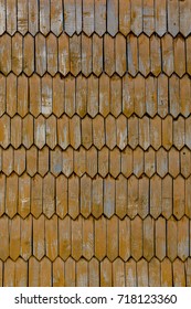 Wooden texture of an old roof
