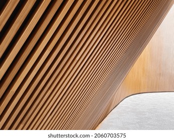 Wooden Thin Lines Futuristic Architecture