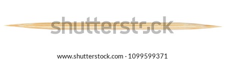 Wooden toothpicks on white background isolate