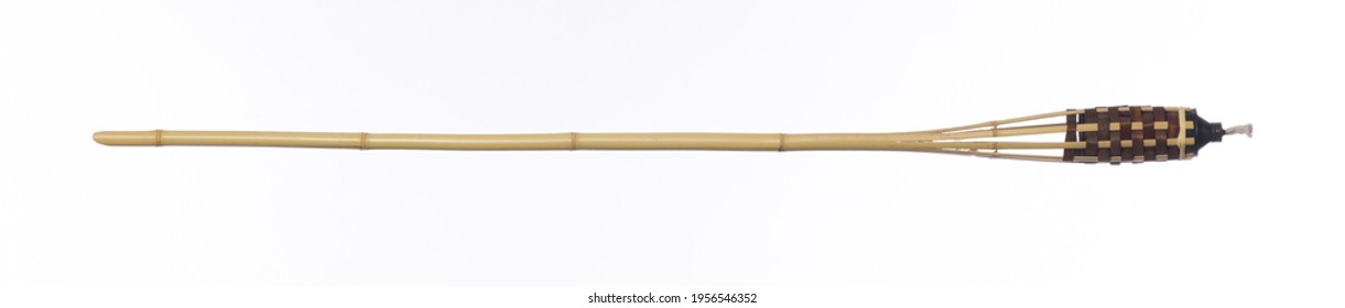 wooden torch isolated on white background