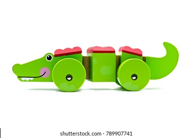 Wooden Toy Isolated On White Background