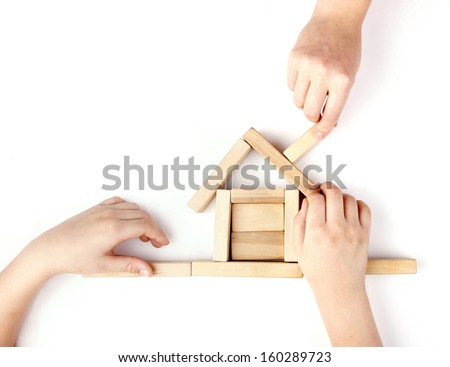 Wooden toys for the building