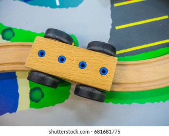 Wooden train a toy for kid in colorful color.