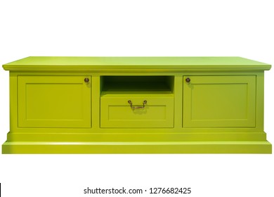 Wooden TV Stand, Green. Wood Furniture. Luxury Furniture.