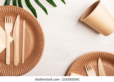 Wooden Utensils,paper Plates, Biodegradable Utensils,eco Picnic 