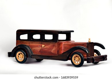 A Wooden Vintage Toy Car