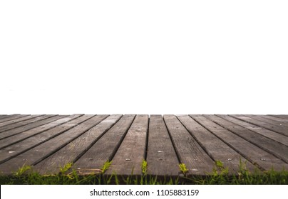 Wooden walk bridge isolated on white background. - Powered by Shutterstock