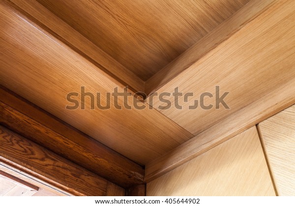 Wooden Wall Door Ceiling Finishes Stock Photo Edit Now 405644902